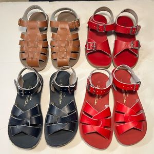 Lot of 4 sandals - 2 Sun San size 10, 1 Sun San sz 11, 1 Footmates size 11